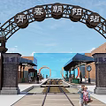 Retro Bazaar Station Bazaar 3d model
