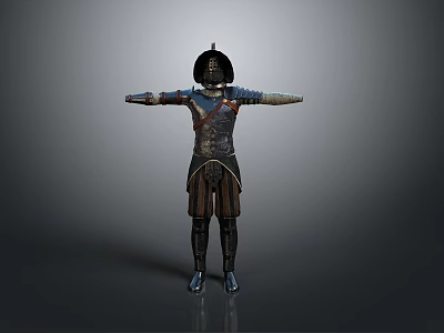 Medieval Knight Armor Equipment Historical Character Battle Image Traditional Warrior Ancient Male Ancient Man 3d model