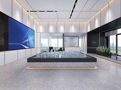 Modern Sales Office Sales Hall 3d model