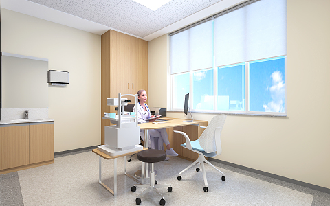 Modern Clinic Eye Clinic Hospital 3d model