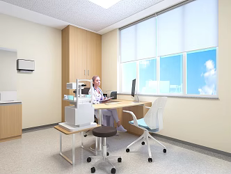 Modern Clinic Eye Clinic Hospital 3d model