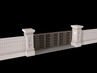 Patio gate post fence model