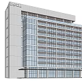 Modern style office building complex building 3d model