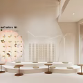 MAC VINE KAFEI Mall Store Modern Minimalist With Stepped Seating Wall Decor And Open Space