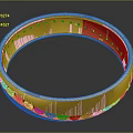 Elegant Golden Bracelet With Circular Design Smooth Surface And Sparkling Diamonds