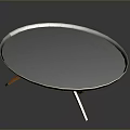 Round Decorative Tray With Orange Legs And Intricate Surface Patterns For Home Decor