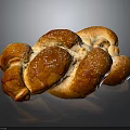 Golden Braided Bread Freshly Baked With Sesame Seeds And Delicious Fluffy Texture