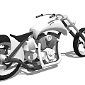Stylish Modern Motorcycle With Sleek Black White Wheels And Contemporary Design Frame