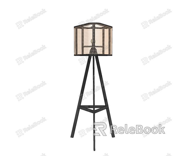 Modern floor lamp rattan floor lamp model