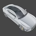 silver car 3d model