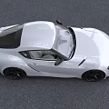 White Sports Car Featuring Modern Sleek Exterior Design Black Wheels And Front LED Headlights