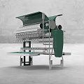Green Industrial Equipment With Metal Frame Conveyor System And Multiple Racks