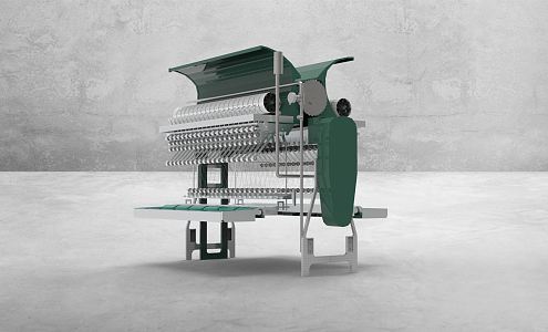 modern silk reeling machine 3d model