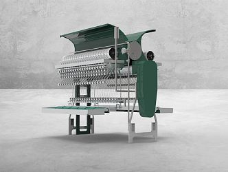 modern silk reeling machine 3d model