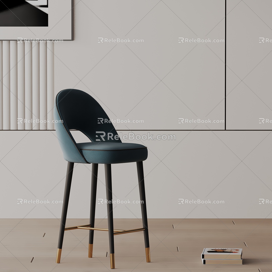 Modern Bar Chair 3d model