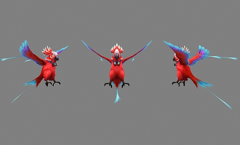 Modern Bird Spirit Pet Cartoon Bird 3d model