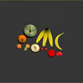 Vibrant Assorted Fresh Fruits Including Orange Cantaloupe Banana Apple Peach And Strawberry