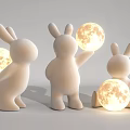 Modern Table Lamp Three Rabbit Table Lamp 3d model