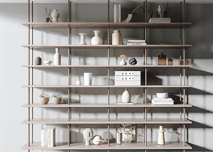 Modern Storage Rack Decorative Rack 3d model