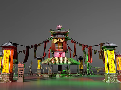 Modern Commercial Kitchen Equipment With Stainless Steel Appliances And Workstations 3d model