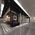 Traditional Art Gallery Interior With Framed Paintings And Glass Display Cases