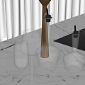 Modern ornaments combination kitchen utensils goblet combination water cup 3d model