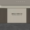 Modern Front Desk Background Wall Simple Background Wall Front Desk Reception Area Background Wall Company Front Desk Background Wall 3d model
