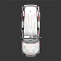 Sporty SUV With Colorful Livery Black Wheels And Dynamic Racing Design
