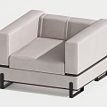 Modern Single Sofa Single Leisure Chair 3d model