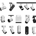 Modern Downlights and Spotlights Various Styles Black White Ceiling Track Mounted Fixtures
