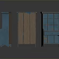 Vintage Blue Furniture with Various Designs Including Cabinets Bookshelf and Drawer