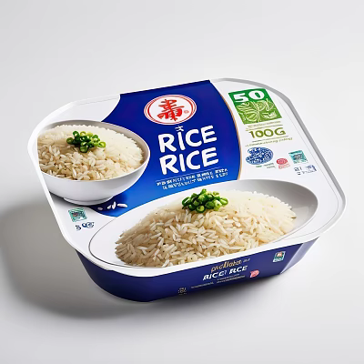 Rice Rice Ready To Eat Steamed Rice With Scallions In Package 3d model Rice Rice Ready To Eat Steamed Rice With Scallions In Package 3d model
