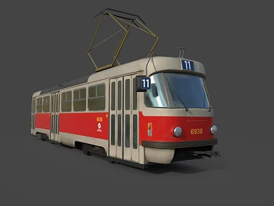 Modern tram Modern tram rail car tram transportation 3d model Modern tram Modern tram rail car tram transportation 3d model