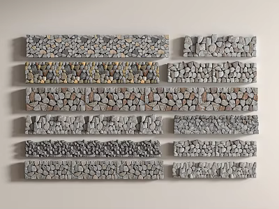 Modern Stone Wall Mao Stone Wall Landscape Wall Country Earth Wall Dry Stone Wall 3d model