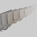 Various Styles Curtains in Neutral Tones with Pleated Valance and Hanging Chains for Interior Decoration