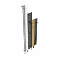 Modern Bathroom Cabinet Rack With Black Gold Silver Metal Frames And Minimalist Storage Design
