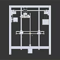 Transparent Cube Frame Experimental Equipment With Internal Platform And Components