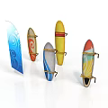 Stylish Colorful Surfboard Holders As Decorative Household Items With Various Patterns