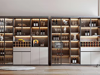 Modern Wine Cabinet 3d model