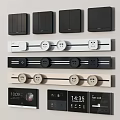 Modern rail socket kitchen socket switch socket panel 3d model