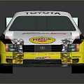 Toyota Race Pickup Truck With Pennzoil Sponsor Logos And Rear Spoiler