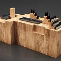 Modern Display Stand Aesop Wooden Booth Display Stand Cosmetics Display Stand Display Cabinet Washstand Front Desk Store 3d model