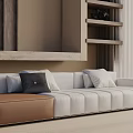Modern three-seat sofa 3d model