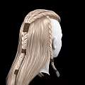 Game Movie Character Braided Wig With Blonde And Brown Hair Hairstyle Design