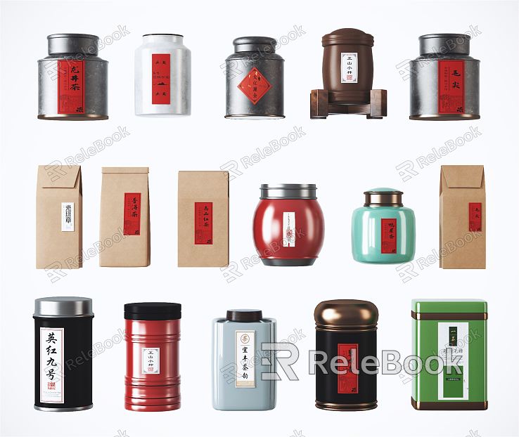 New Chinese Tea Cans Tea Cans Combination model