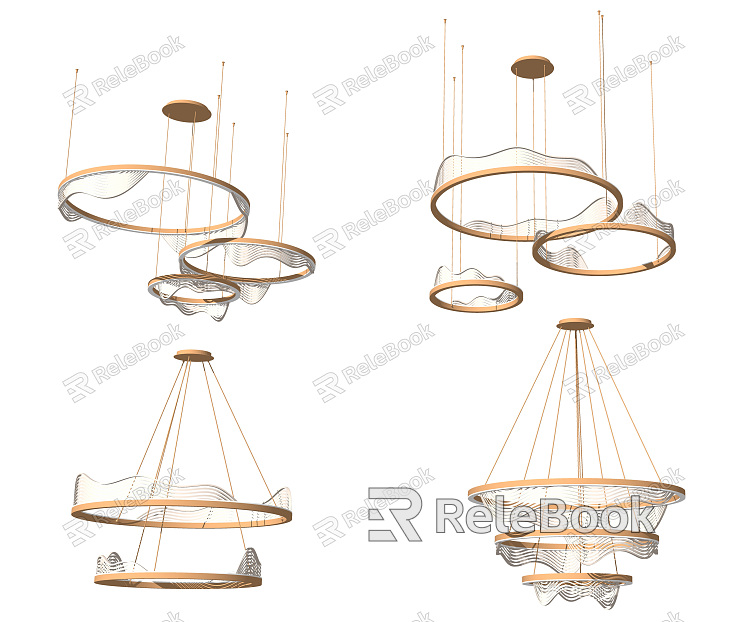 Modern chandelier special-shaped art chandelier creative chandelier curve chandelier model