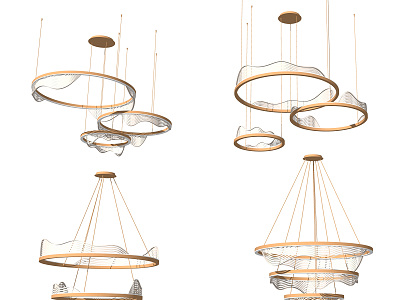 Modern chandelier special-shaped art chandelier creative chandelier curve chandelier model