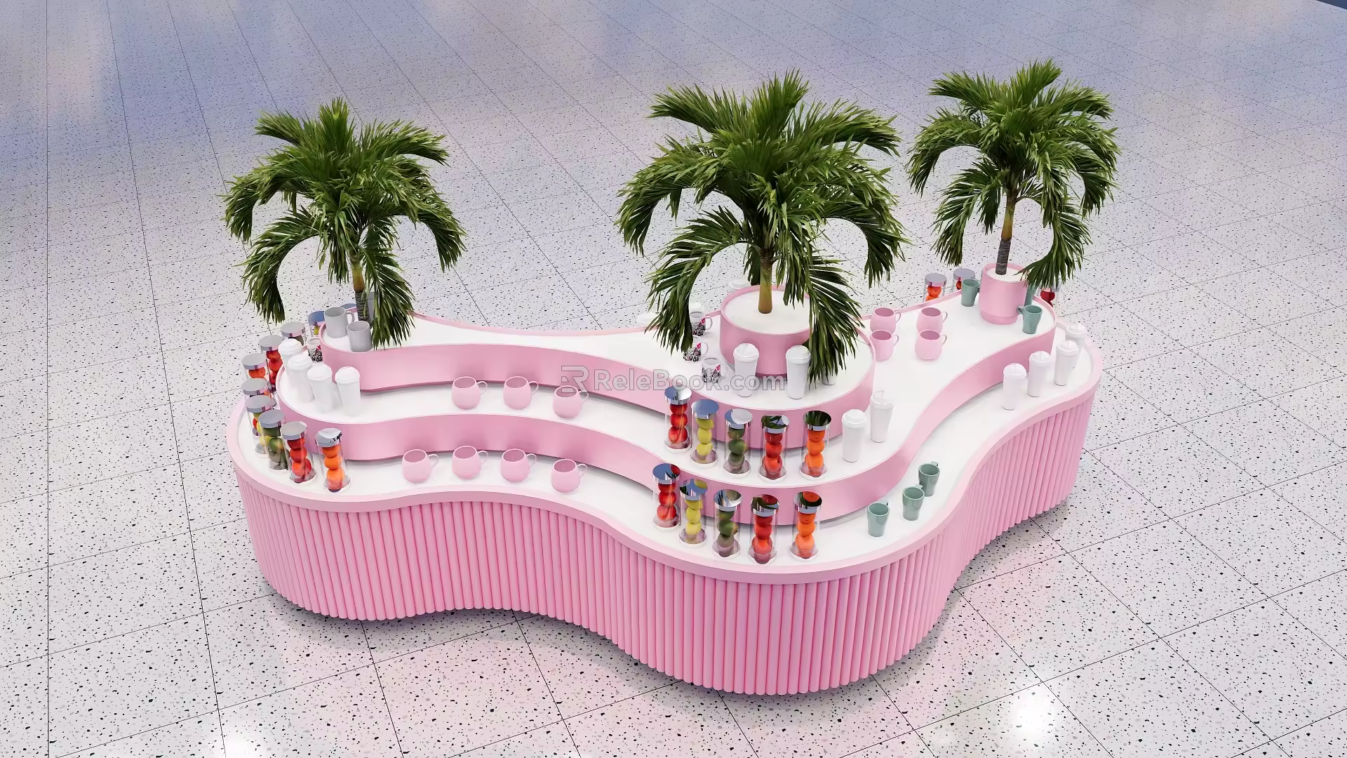 Booth Shaped Booth Nakajima Booth Display Stand 3d model
