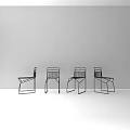 Modern Leisure Chairs With Sleek Black Metal Frame And Contemporary Minimalist Design