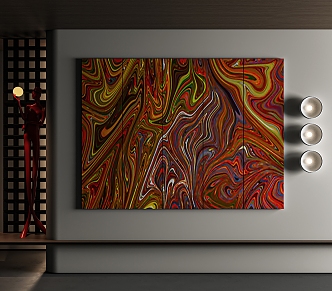 Abstract Painting Texture Painting Art Hanging Painting Color Decorative Painting Frameless Painting 3d model